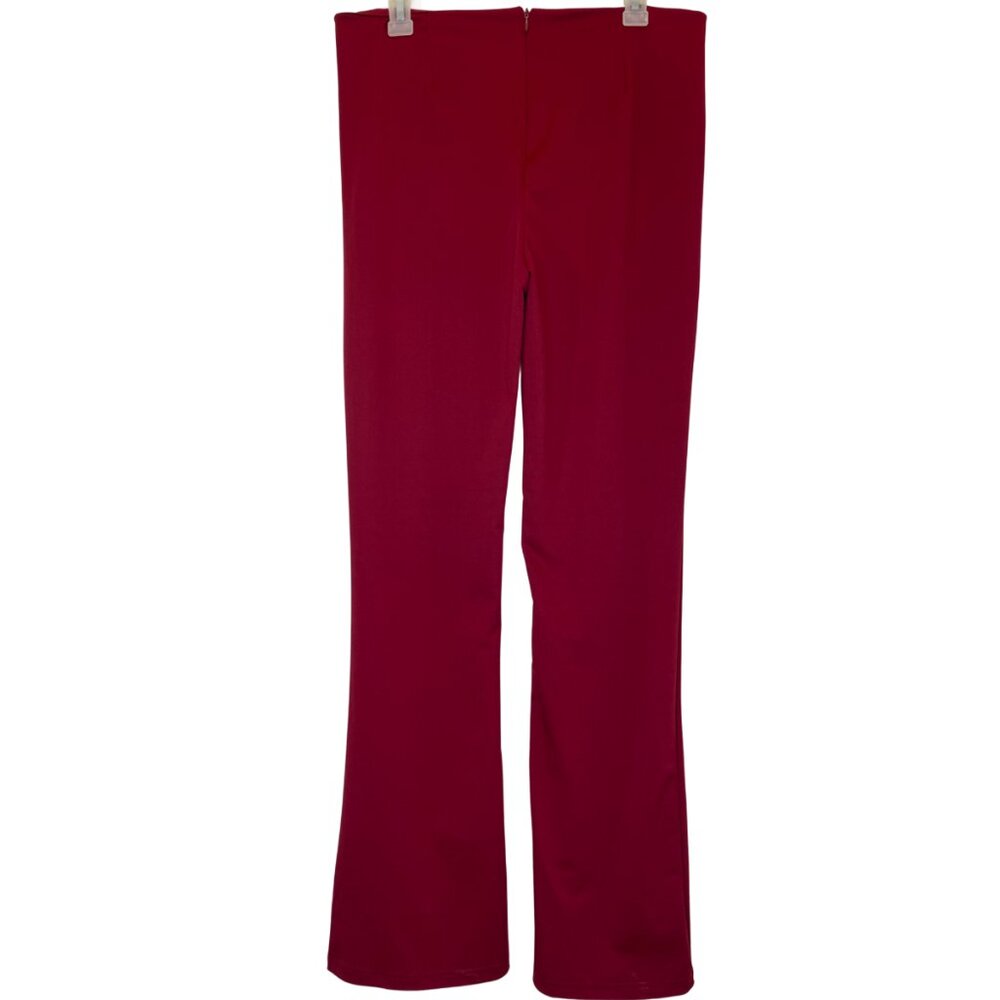 Women Burgundy Pants Size XL - Picture 2 of 4